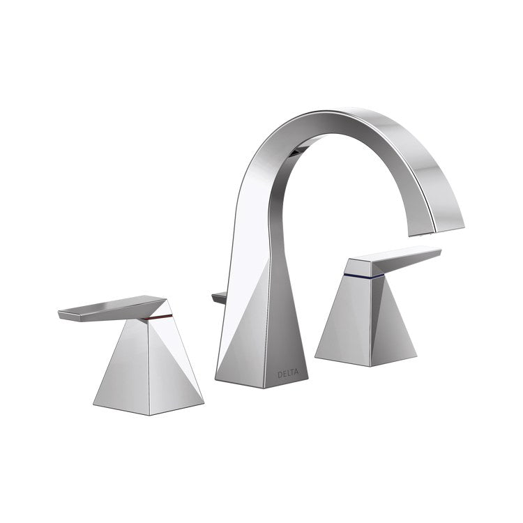 Lavatory Faucet Trillian Widespread 4 to 16 Inch Spread 2 Lever ADA WaterSense Lumicoat Black Stainless 1.2 Gallons per Minute Metal Pop-Up 3 Hole