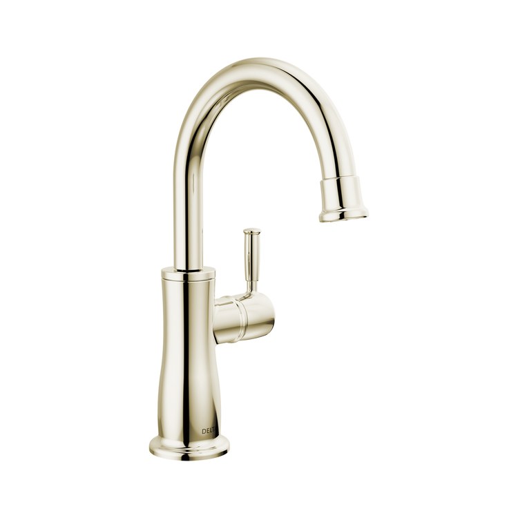 Beverage Faucet Traditional Cold Water Only with Air Gap 1 Lever ADA Brilliance Polished Nickel 360 DEG Swivel 1 Hole 1.5 Gallons per Minute - Image 1