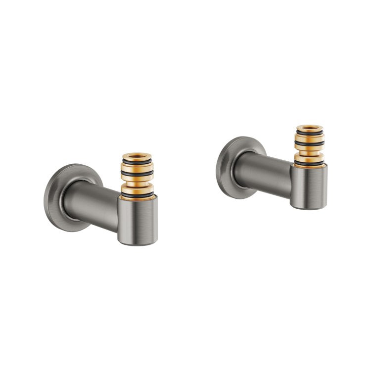 Tub Filler Union Kintsu Wall Mount Brilliance Luxe Steel Brass for T70310-XXLHP Body Assembly and T7030X-XX Trim Kit 4-3/4 Inch - Image 1