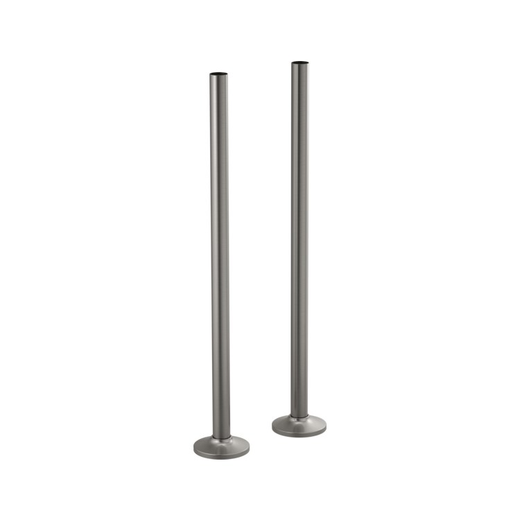 Tub Filler Union Kintsu Floor Mount Riser Brilliance Luxe Steel Brass for T70310-XXLHP Body Assembly and T7030X-XX Trim Kit 4-1/2 Inch - Image 1