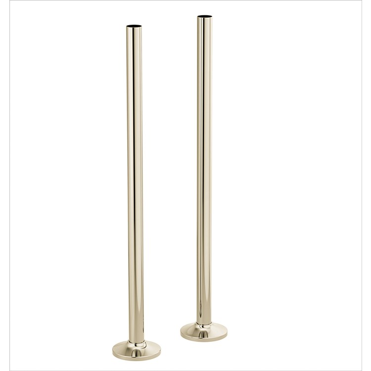 Tub Filler Union Kintsu Floor Mount Riser Brilliance Polished Nickel Brass for T70310-XXLHP Body Assembly and T7030X-XX Trim Kit 4-1/2 Inch - Image 1