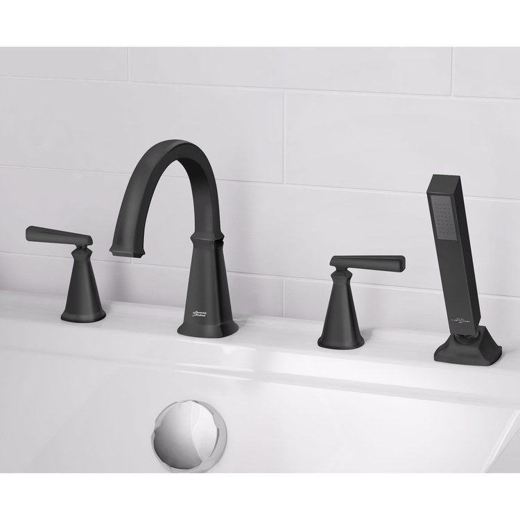 Edgemere Two Handle Roman Tub Faucet with Handshower for Flash Valve - Image 3