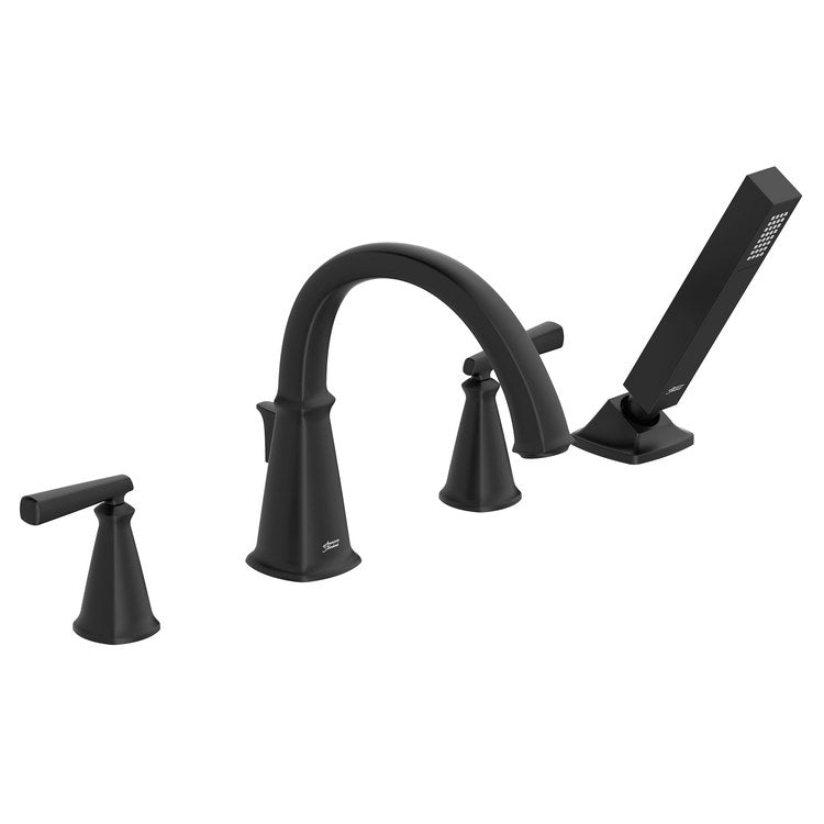 Edgemere Two Handle Roman Tub Faucet with Handshower for Flash Valve