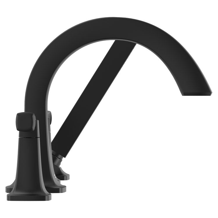 Townsend Two-Handle Roman Tub Faucet Trim with Handshower - Matte Black - Image 2
