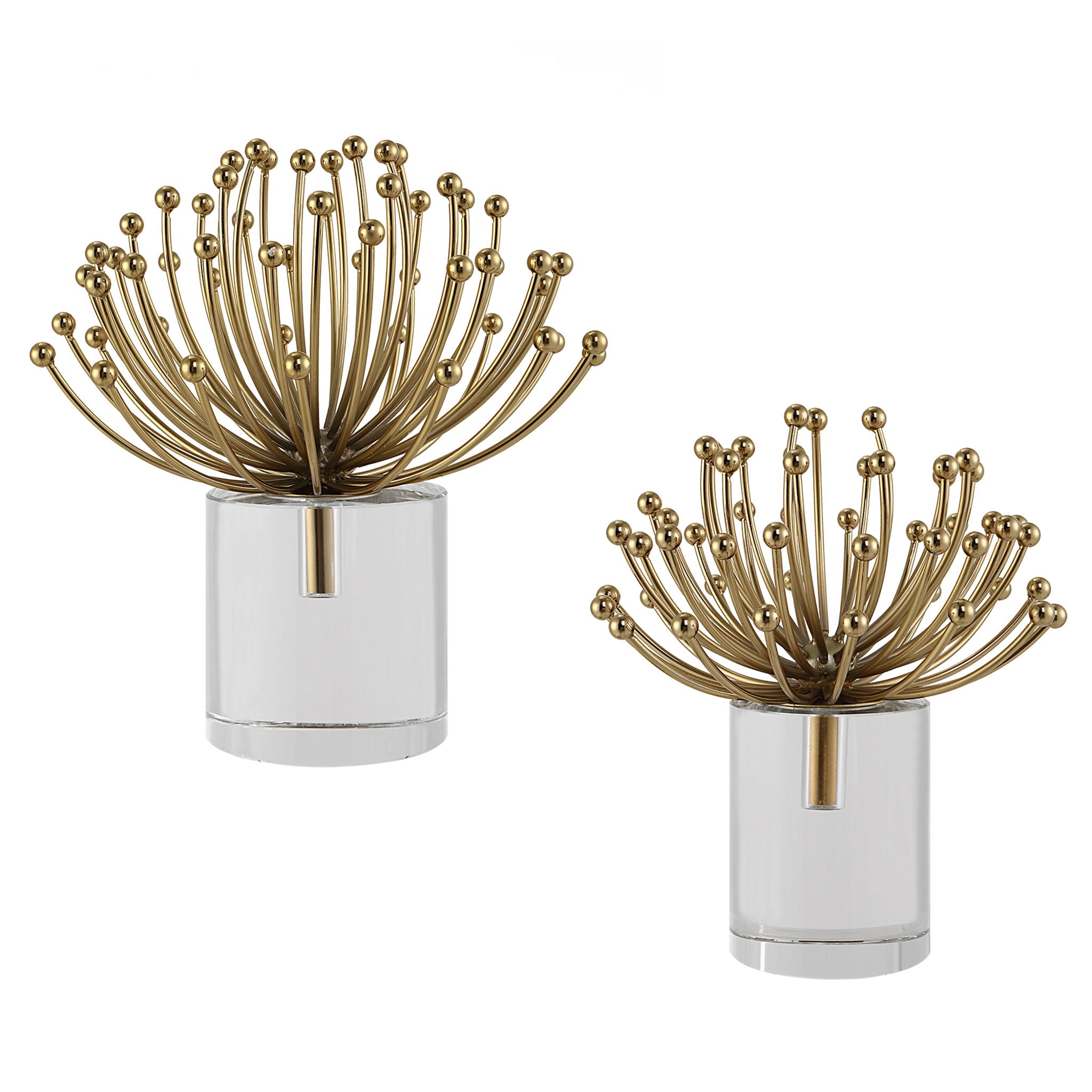 Aga - Modern Sculptures (Set of 2) - Gold - Image 1