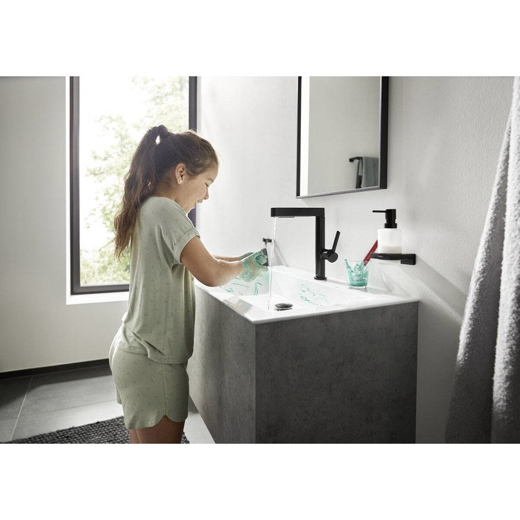 Lavatory Faucet Finoris 230 1 Lever ADA WaterSense Matte Black 1.2 Gallons per Minute Deck Fixed Less Drain 1 Hole Quick Clean ComfortZone EcoRight - Image 2
