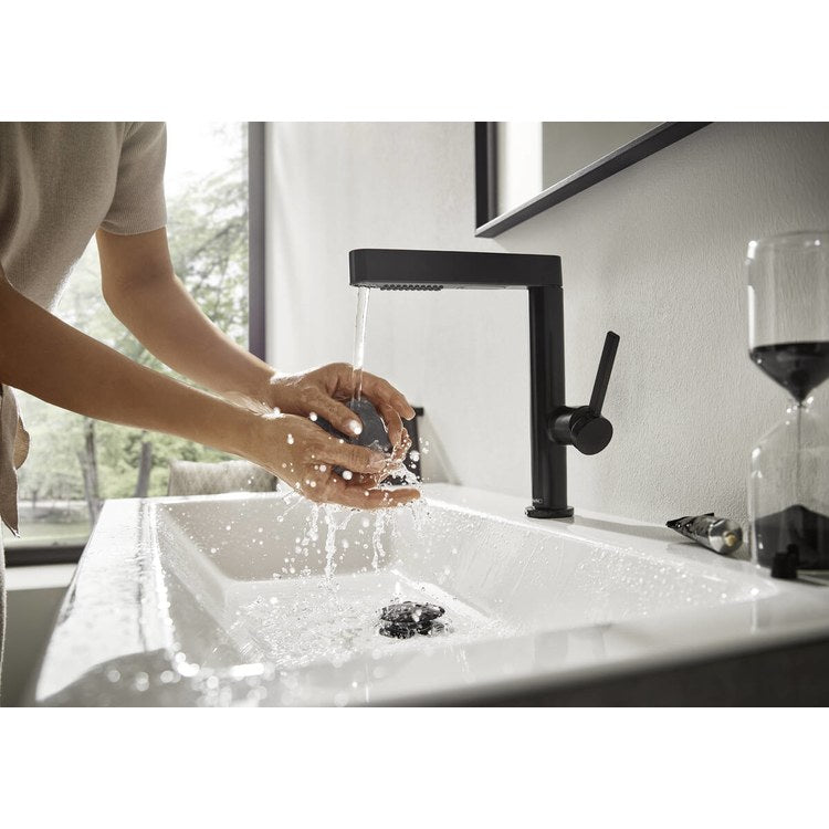 Lavatory Faucet Finoris 230 1 Lever ADA WaterSense Matte Black 1.2 Gallons per Minute Deck Fixed Less Drain 1 Hole Quick Clean ComfortZone EcoRight - Image 3