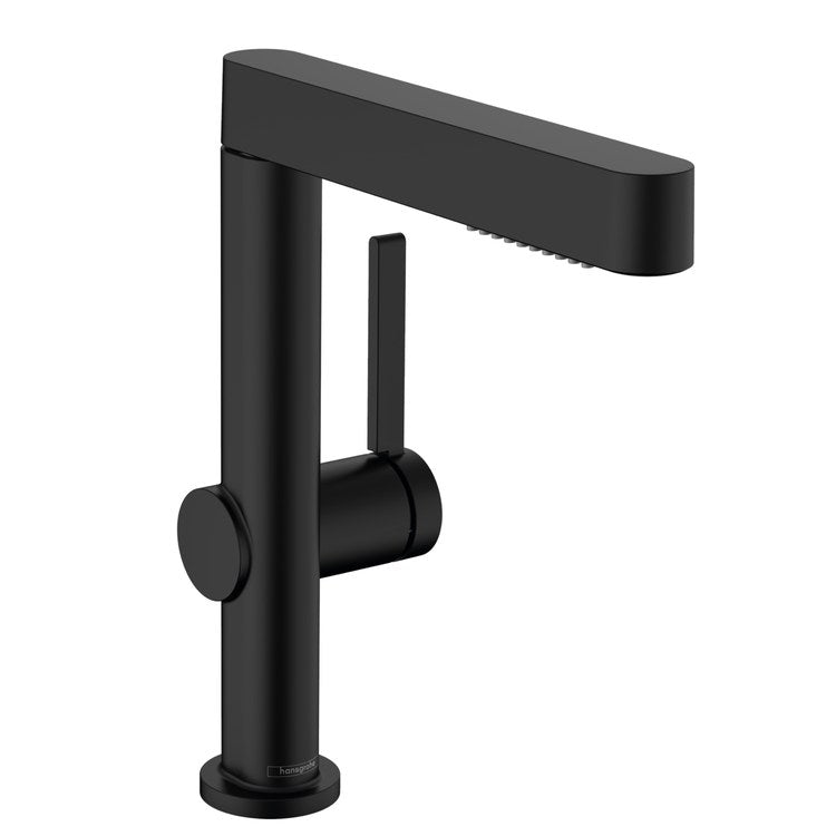 Lavatory Faucet Finoris 230 1 Lever ADA WaterSense Matte Black 1.2 Gallons per Minute Deck Fixed Less Drain 1 Hole Quick Clean ComfortZone EcoRight