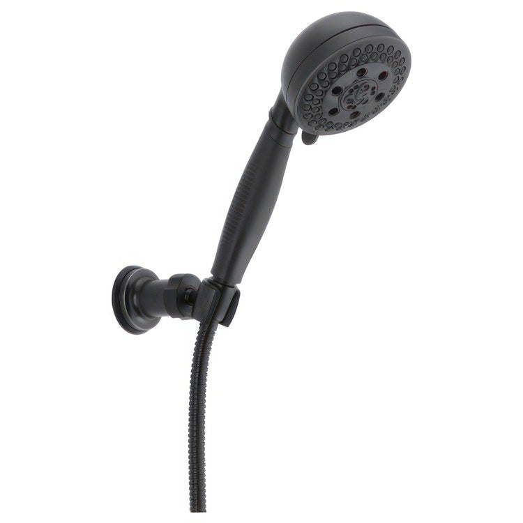 Handshower Set Universal Showering Components Matte Black 5 Function ADA WaterSense 1.75 Gallons per Minute Adjustable Wall Mount - Image 1