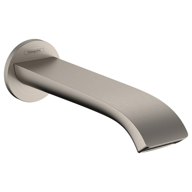 Tub Spout Vivenis Less Diverter Brushed Nickel 8-1/4 Inch Brass 1/2 Inch NPT - Image 1