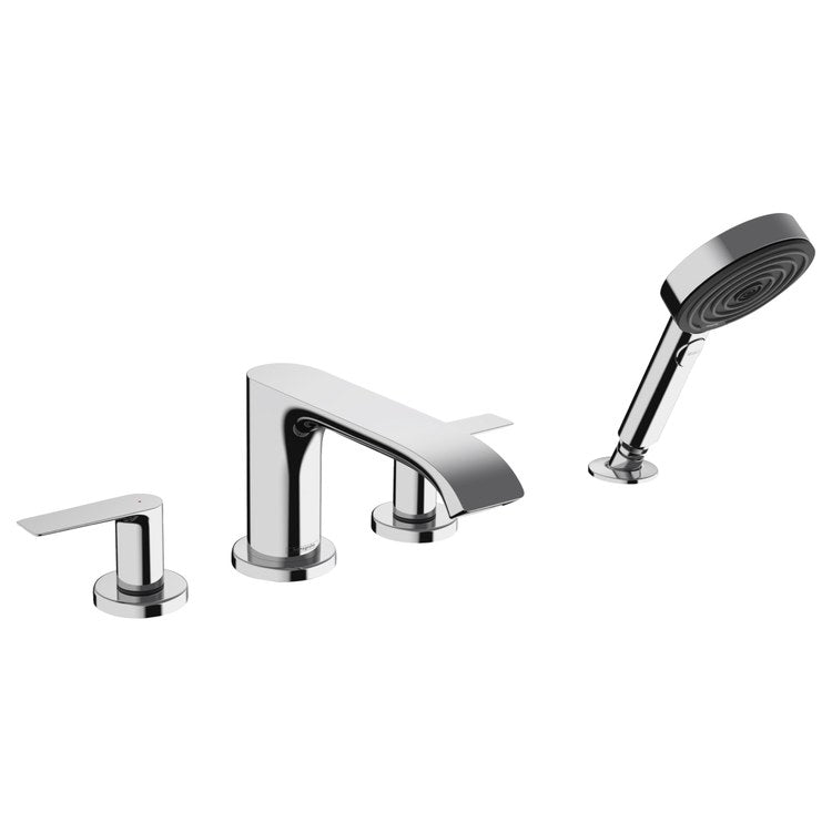 Roman Tub Trim Vivenis with Handshower 2 Lever Chrome WaterSense 10 Inch Spread 4 Hole - Image 1