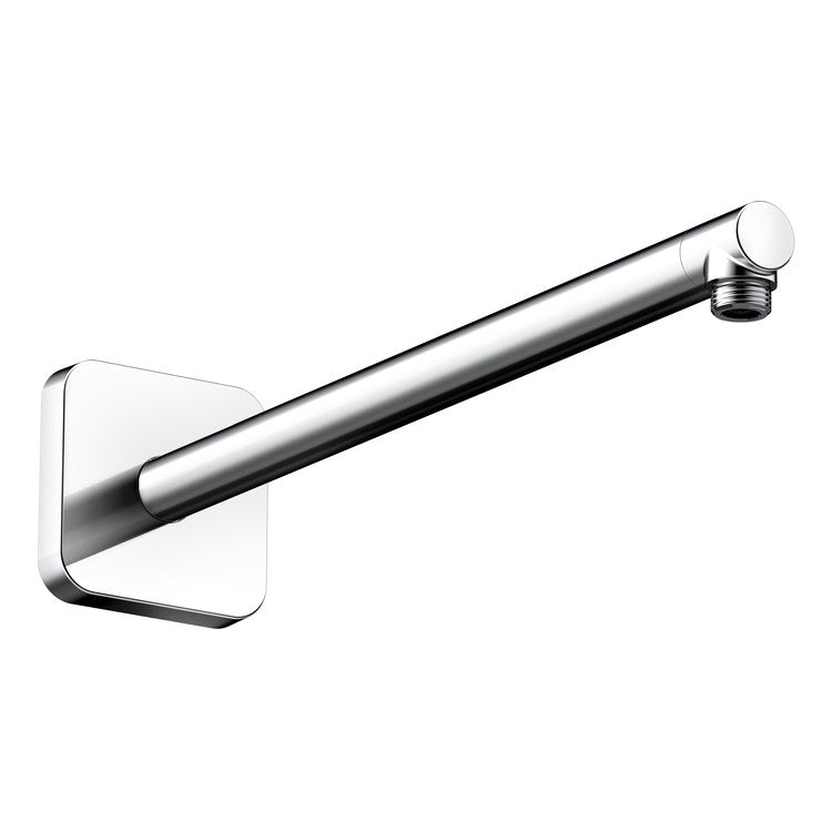 Shower Arm ShowerSolutions with Softsquare Flange Chrome Brass 90 Degree Wall Mount - Image 1