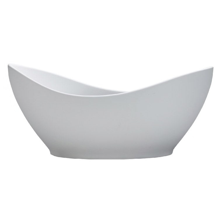 Air Tub Juliet 66 x 32.5 Inch Freestanding Air Bath Center White Matte Oval Sculpturestone 67 Gallons 20-1/2 Inch - Image 1