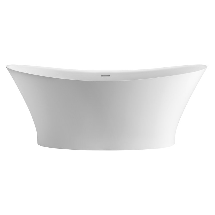 Air Tub Mallory 59.5 x 31.375 Inch Air Bath Center White Matte Oval Sculpturestone 68 Gallons 21-1/2 Inch - Image 2
