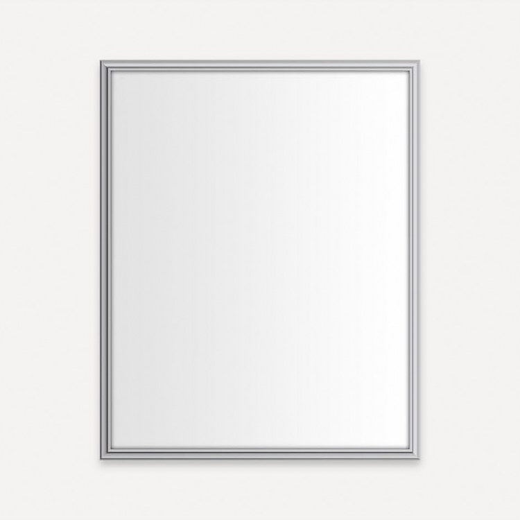 Medicine Cabinet Main Line 24W x 30H x 4D Inch 1 Doors Framed Mirror Chrome Flat Top Reversible Rosemont Frame Slow Close Hinges - Image 1