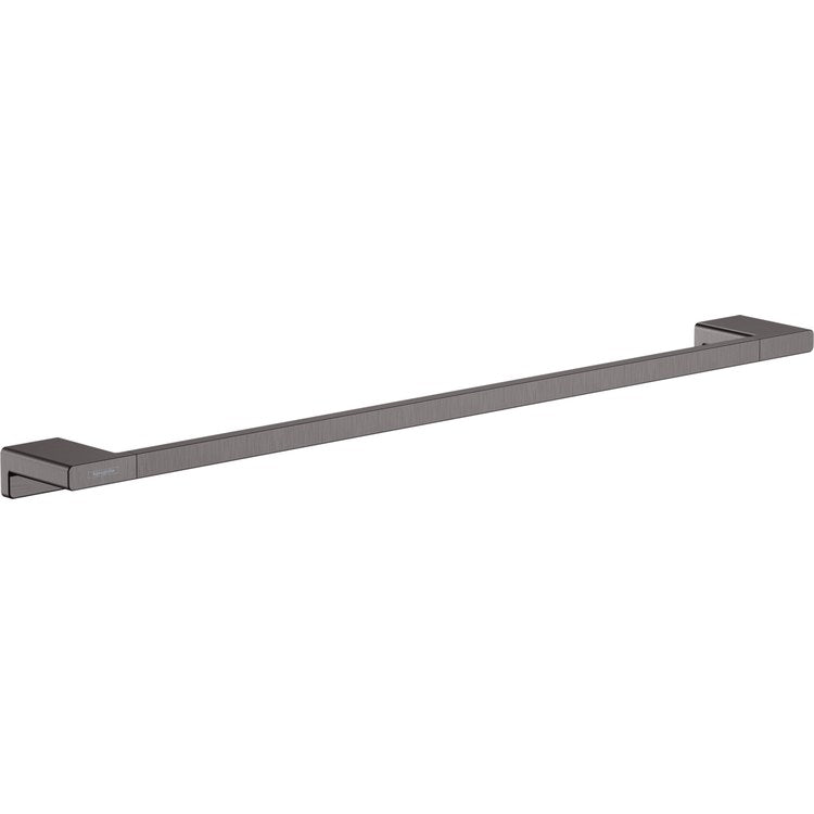 Towel Bar AddStoris 24 Inch Single Brushed Black Chrome Metal 2-3/4 Inch Wall Mount - Image 1