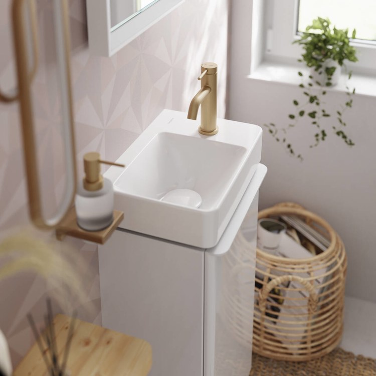 Soap Dispenser AddStoris Brushed Bronze Wall Mount Glass Metal Pump 6.75 Fluid Ounces - Image 2