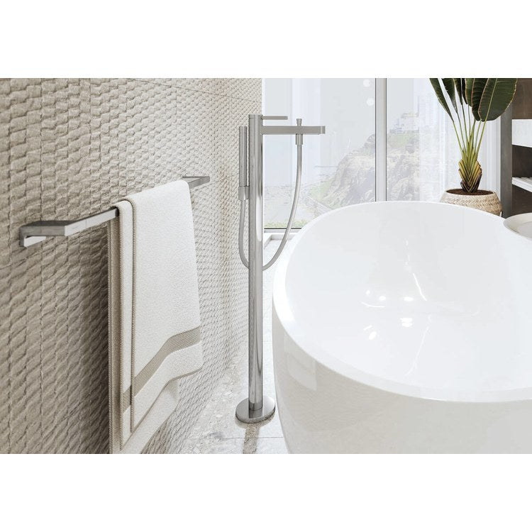 Towel Bar AddStoris 24 Inch Single Chrome Metal 2-3/4 Inch Wall Mount - Image 2