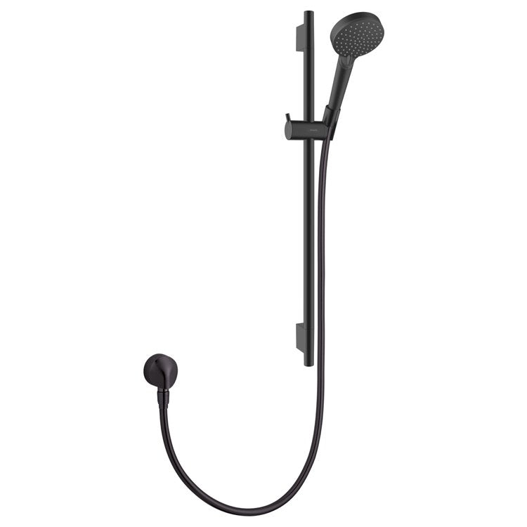 Wall Bar Vernis Matte Black 24 Inch WaterSense Includes 1.5GPM Rain IntenseRain Sprays Handshower Wall Bar Handshower Hose Slider Metal - Image 1