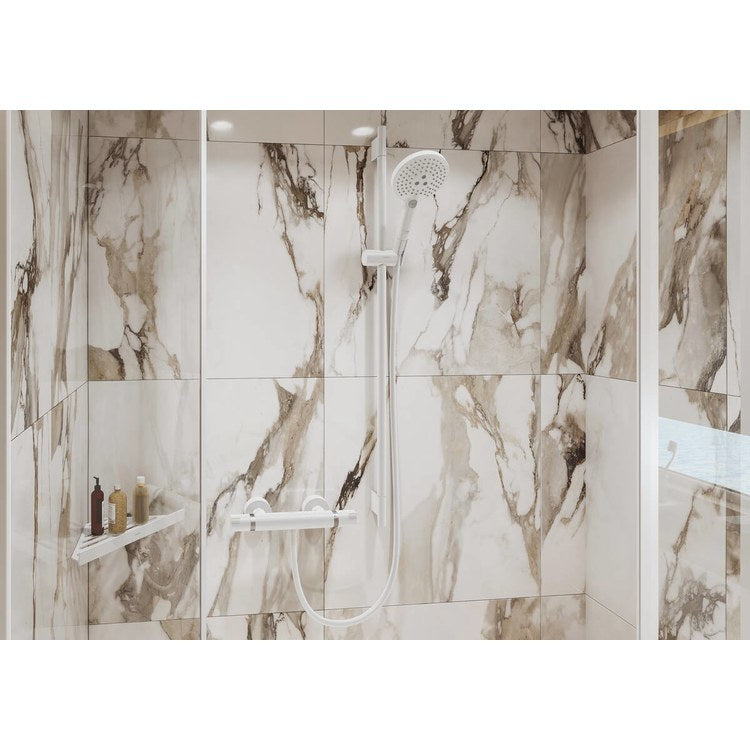 Shower Basket AddStoris Corner Matte White Metal Wall Mount - Image 2