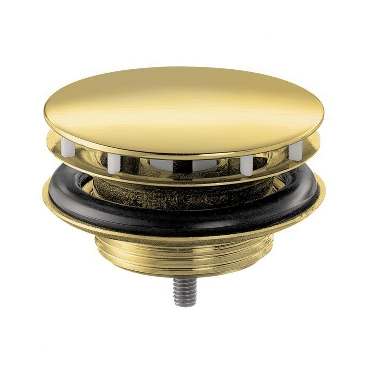 Drain Assembly Non-Closing Less Overflow Brushed Gold Optic 1-1/4 Inch Brass - Image 1