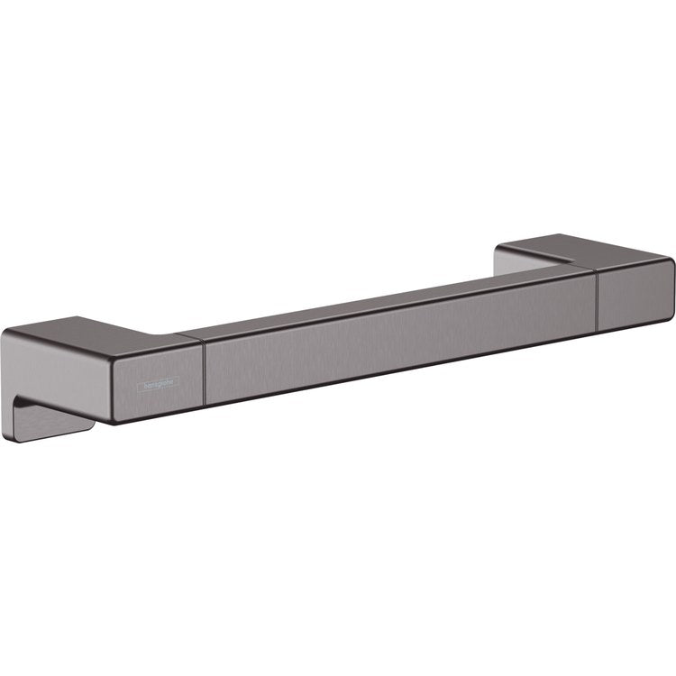 Towel Bar AddStoris 12 Inch Single Brushed Black Chrome Metal 3-1/9 Inch Wall Mount - Image 1