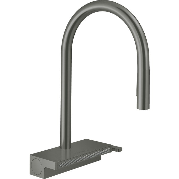 Kitchen Faucet Aquno Select 1 Lever Brushed Black Chrome Pull Down 150 DEG Swivel 1 Hole 1.75 Gallons per Minute - Image 1