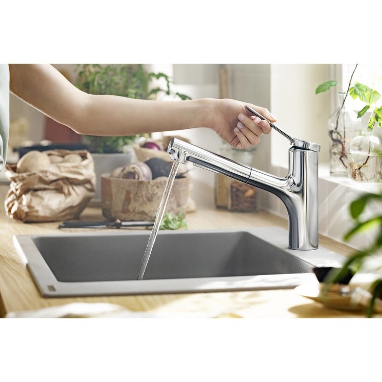 Kitchen Faucet Zesis 1 Lever Chrome 150 DEG Swivel 1 Hole 1.5 Gallons per Minute - Image 2