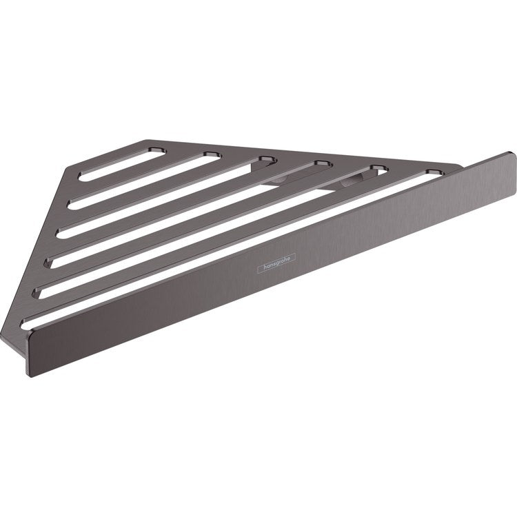 Shower Basket AddStoris Corner Brushed Black Chrome Metal Wall Mount
