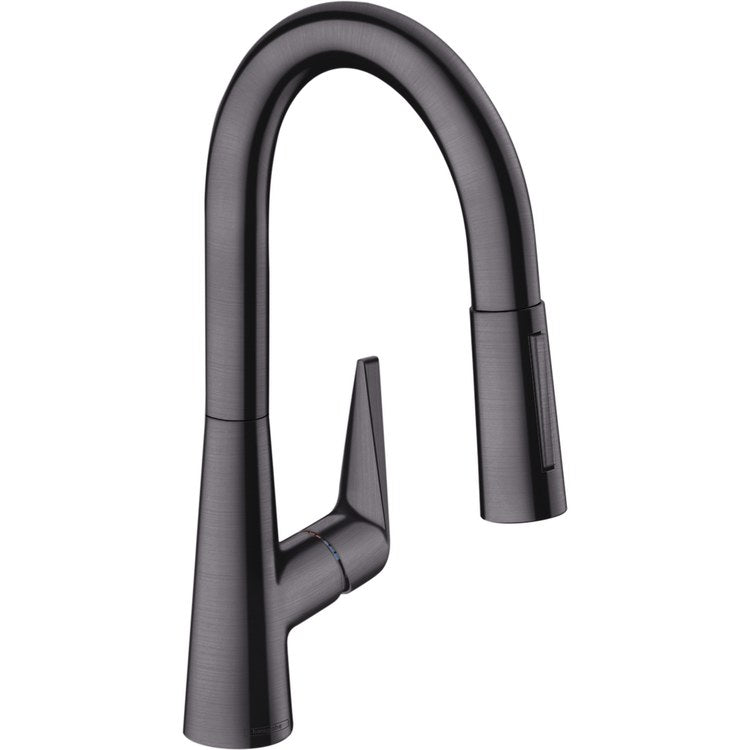 Kitchen Faucet Talis S 1 Lever ADA Brushed Black Chrome Pull Down High Arc 150 DEG Swivel 1 Hole 1.75 Gallons per Minute - Image 1