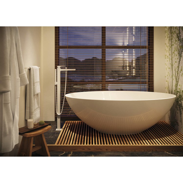 Towel Bar AddStoris 24 Inch Single Matte White Metal 2-3/4 Inch Wall Mount - Image 2
