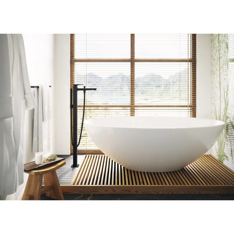 Towel Bar AddStoris 24 Inch Single Matte Black Metal 2-3/4 Inch Wall Mount - Image 2