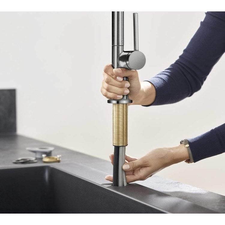 Kitchen Faucet Talis N sBox 1 Lever ADA Brushed Black Chrome Pull Down 150 DEG Swivel 1 Hole 1.75 Gallons per Minute - Image 3