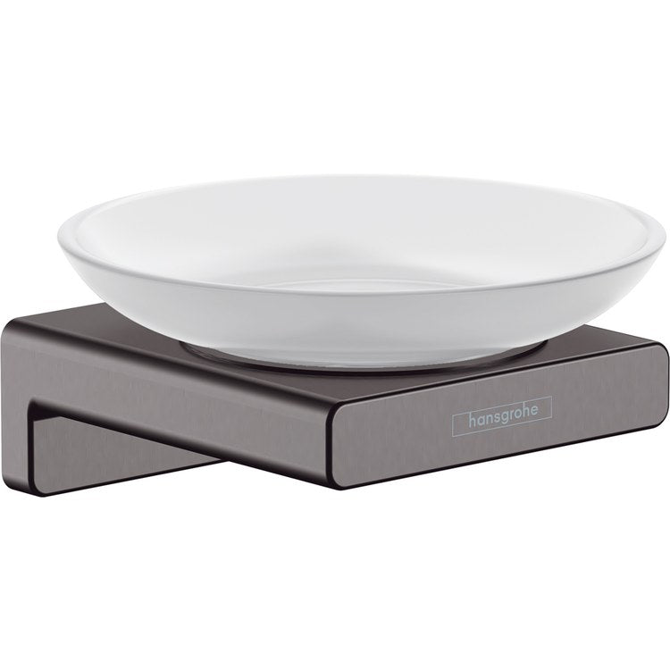 Soap Dish AddStoris Brushed Black Chrome Wall Mount Ceramic - Image 1