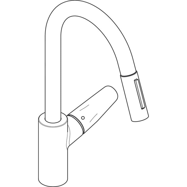 Kitchen Faucet Focus 1 Lever ADA Matte Black Pull Down High Arc 150 DEG Swivel 1 Hole 1.75 Gallons per Minute - Image 2