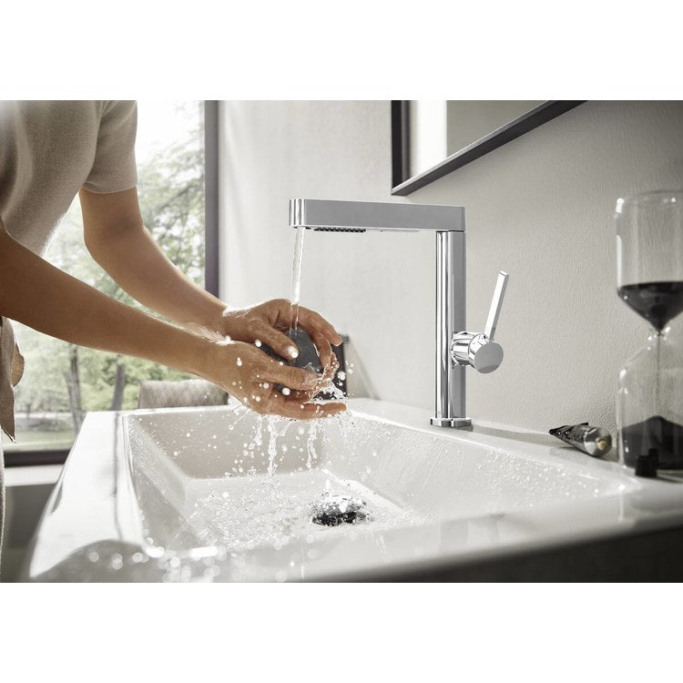 Lavatory Faucet Finoris 230 1 Lever ADA WaterSense Chrome 1.2 Gallons per Minute Deck Fixed Less Drain 1 Hole Quick Clean ComfortZone EcoRight - Image 2