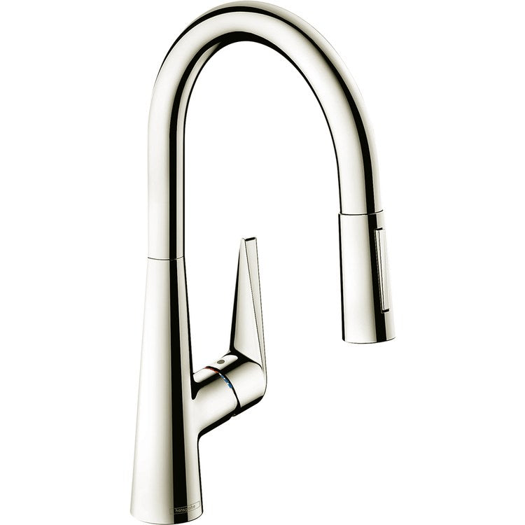 Kitchen Faucet Talis S 1 Lever ADA Polished Nickel Pull Down High Arc 150 DEG Swivel 1 Hole 1.75 Gallons per Minute - Image 1