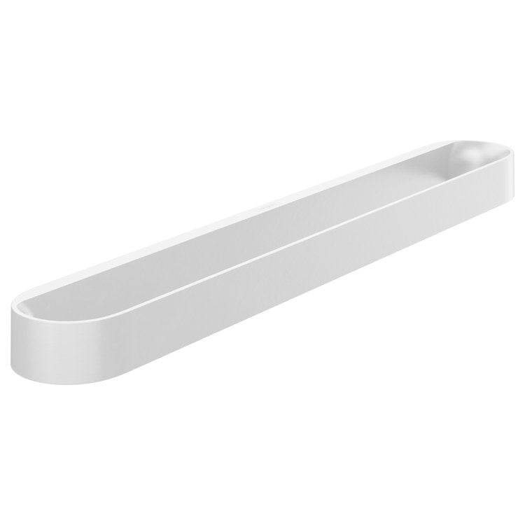 Shower Caddy Tower Rail Matte White Metal Wall Mount