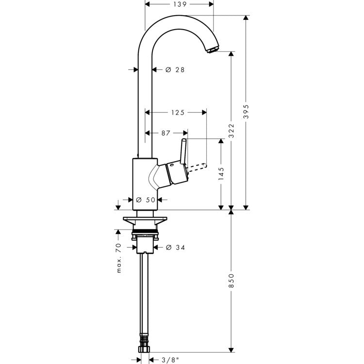 Talis S Single Handle Bar Faucet - Image 2