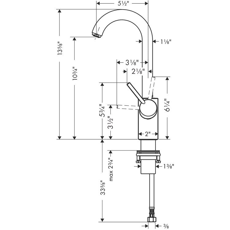 Talis S Single Handle Bar Faucet - Image 3