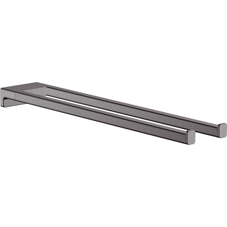 Towel Bar AddStoris 18 Inch Dual Brushed Black Chrome Metal - Image 1