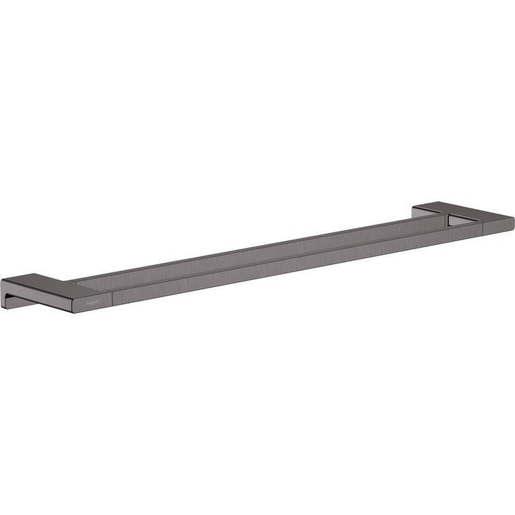Towel Bar AddStoris 26 Inch Dual Brushed Black Chrome Metal 4-7/8 Inch - Image 1