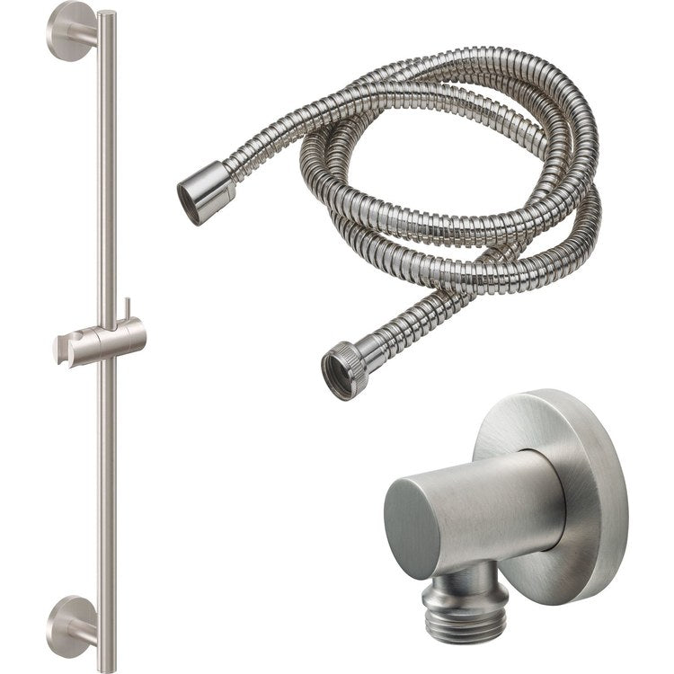 Tiburon Wall-Mount Handshower Slide Bar Kit - Satin Nickel - Image 1