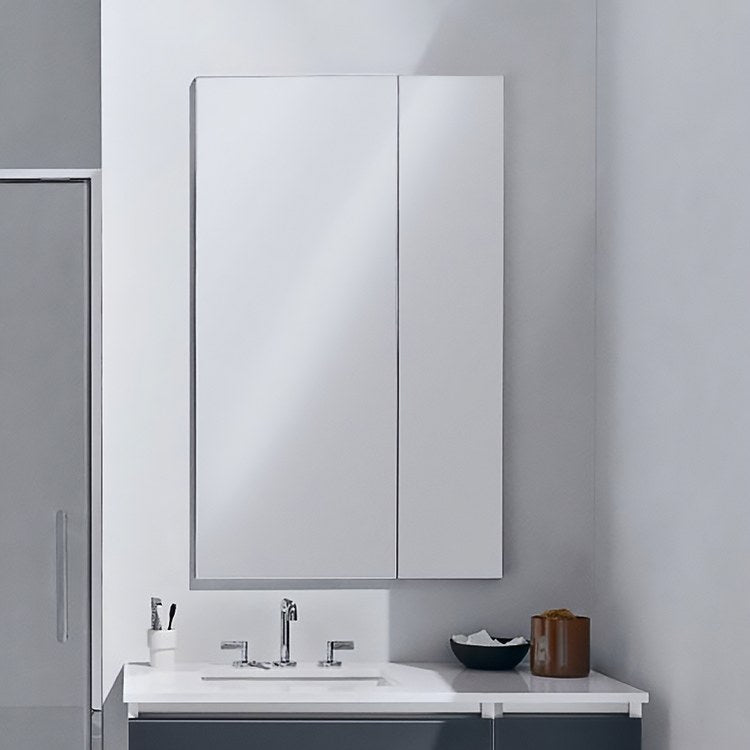 Medicine Cabinet M Series 20W x 72H x 6H Inch 1 Doors Mirror Flat Top Reversible Beveled Edge Electrical Upgrade - Image 2