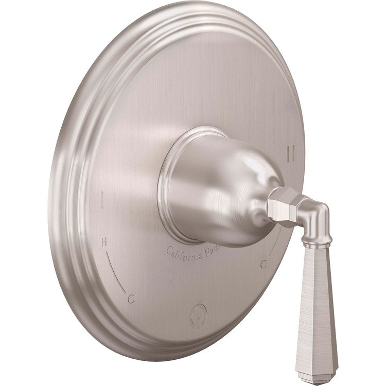 Pressure Balance Valve Trim Monterey Dual 1 Lever White ADA - Image 1