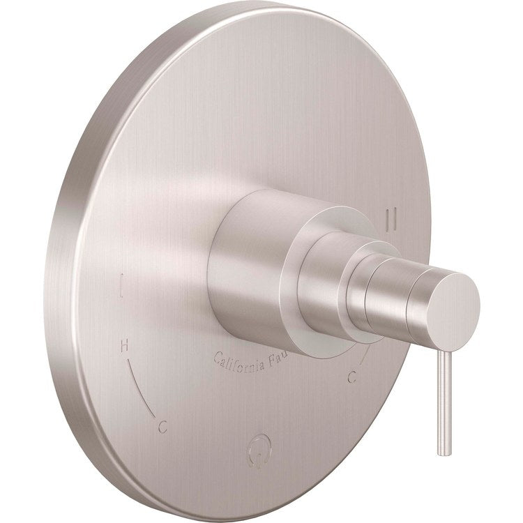 Pressure Balance Valve Trim D Street Dual 1 Lever Antique Nickel Flat ADA - Image 1