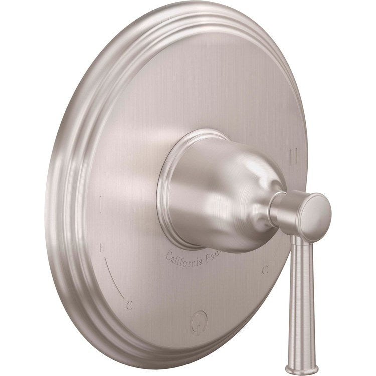 Pressure Balance Valve Trim Miramar Dual 1 Lever White ADA - Image 1