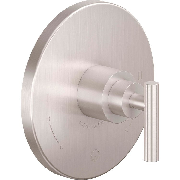 Pressure Balance Valve Trim Tiburon Dual 1 Lever Antique Brass Flat ADA - Image 1