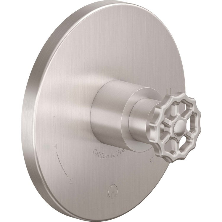 Pressure Balance Valve Trim Descanso Works Dual 1 Wheel White - Image 1
