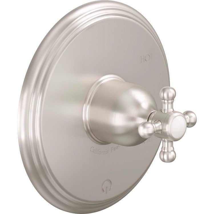 Pressure Balance Valve Trim Del Mar 1 Cross Polished Chrome - Image 1